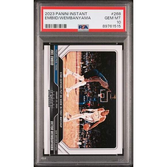 Victor Wembanyama / Joel Embiid 2023-24 Panini #267 NBA Card PSA 10 Gem Mint - Picture 1 of 2